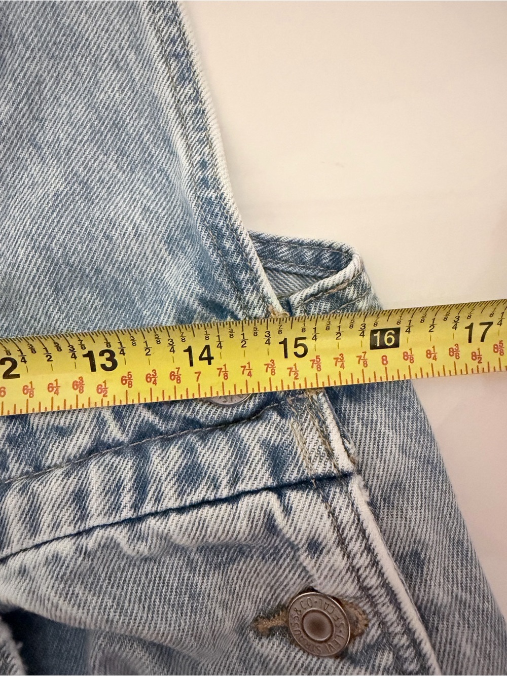 Levi’s Apron Denim Front Tie Jeans Wide Leg Overalls baggy M - Picture 7 of 8
